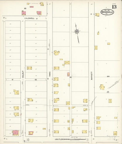 Sanborn Fire Insurance Map from Brookville, Jefferson County, Pennsylvania (1921), Sheet #0013 - Complete Map Set gallery image, historic Sanborn map, vintage wall art, Pennsylvania Pennsylvania