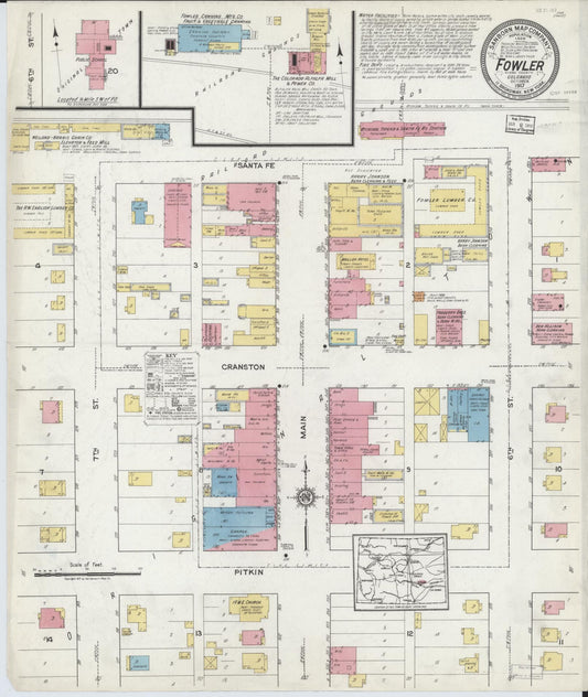 Sanborn Fire Insurance Map from Fowler, Otero County, Colorado. (1917) – Historic Sanborn Fire Insurance Map Print