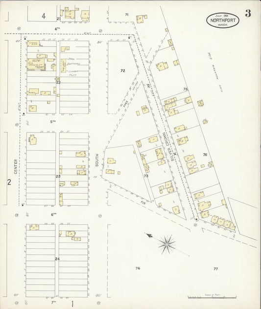 Sanborn Fire Insurance Map from Northport, Stevens County, Washington (1901), Sheet #0003 - Historic Sanborn Fire Insurance Map Print, vintage old map wall art, antique decor, genealogy gift, Washington Washington map