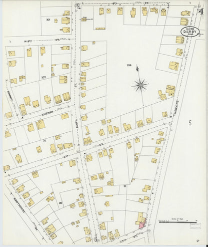 Sanborn Fire Insurance Map from Derby, New Haven County, Connecticut (1906), Sheet #0004 - Complete Map Set gallery image, historic Sanborn map, vintage wall art, Connecticut Connecticut