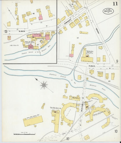 Sanborn Fire Insurance Map from Barre, Washington County, Vermont (1900), Sheet #0011 - Complete Map Set gallery image, historic Sanborn map, vintage wall art, Vermont Vermont