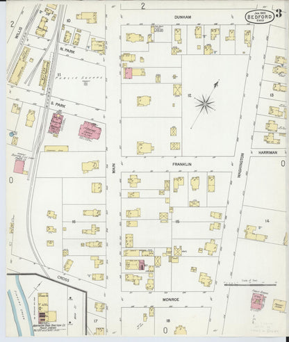 Sanborn Fire Insurance Map from Bedford, Cuyahoga County, Ohio (1902), Sheet #0003 - Historic Sanborn Fire Insurance Map Print, vintage old map wall art, antique decor, genealogy gift, Ohio Ohio map