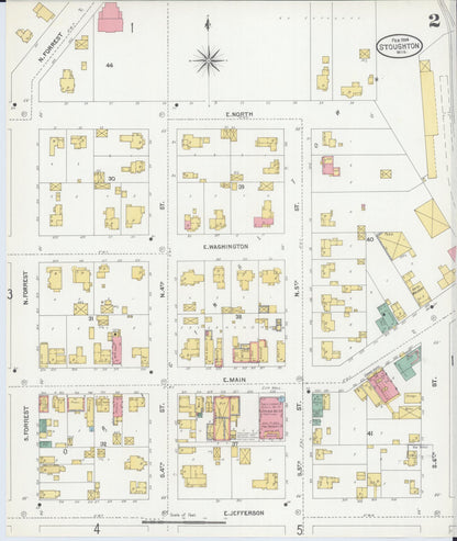 Sanborn Fire Insurance Map from Stoughton, Dane County, Wisconsin (1904), Sheet #0002 - Complete Map Set gallery image, historic Sanborn map, vintage wall art, Wisconsin Wisconsin