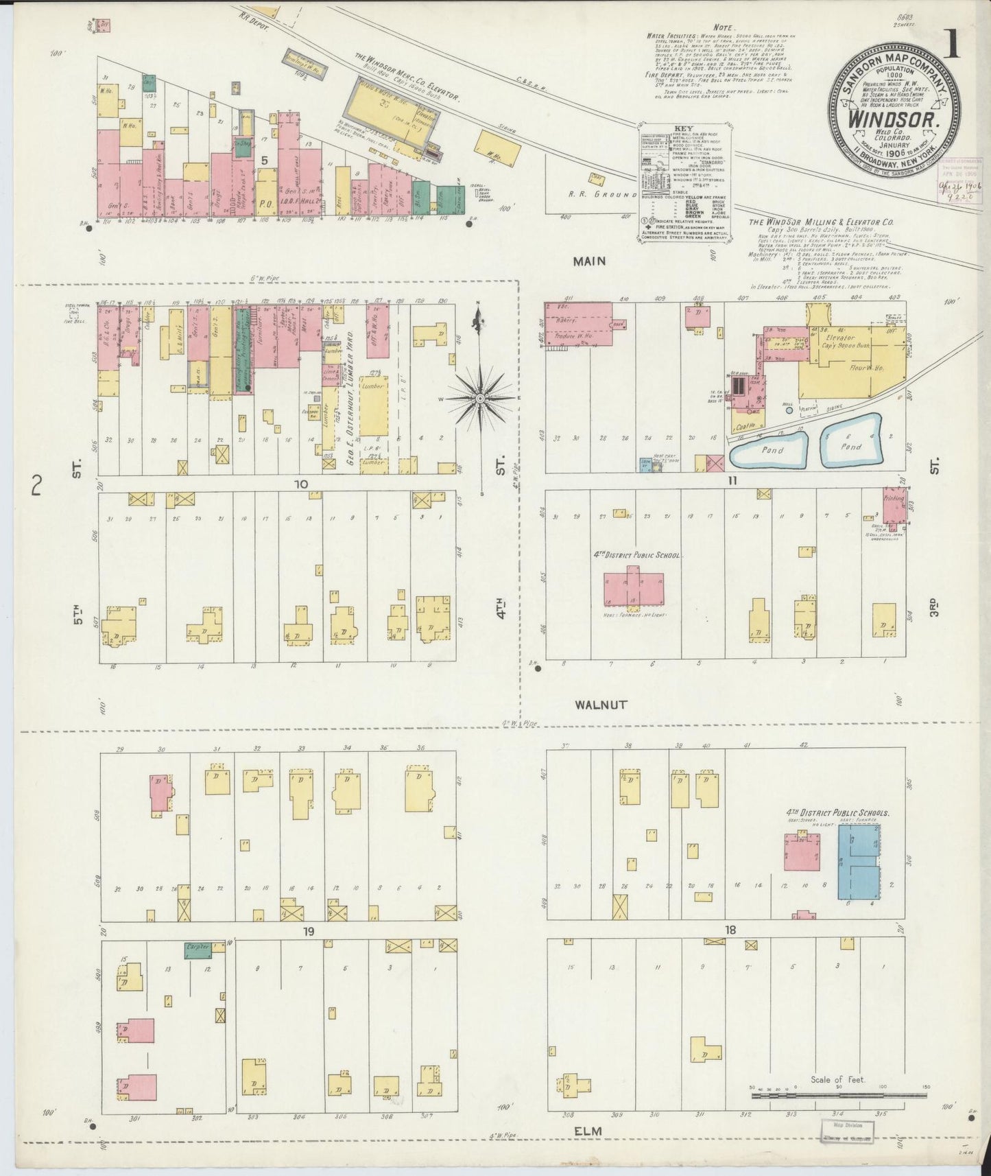 Sanborn Fire Insurance Map from Windsor, Weld County, Colorado. (1906) – Historic Sanborn Fire Insurance Map Print