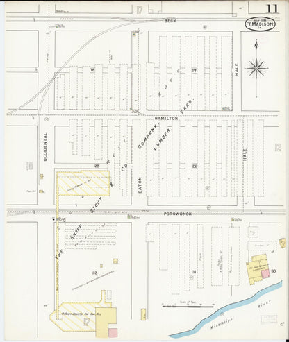 Sanborn Fire Insurance Map from Fort Madison, Lee County, Iowa (1894), Sheet #0011 - Historic Sanborn Fire Insurance Map Print