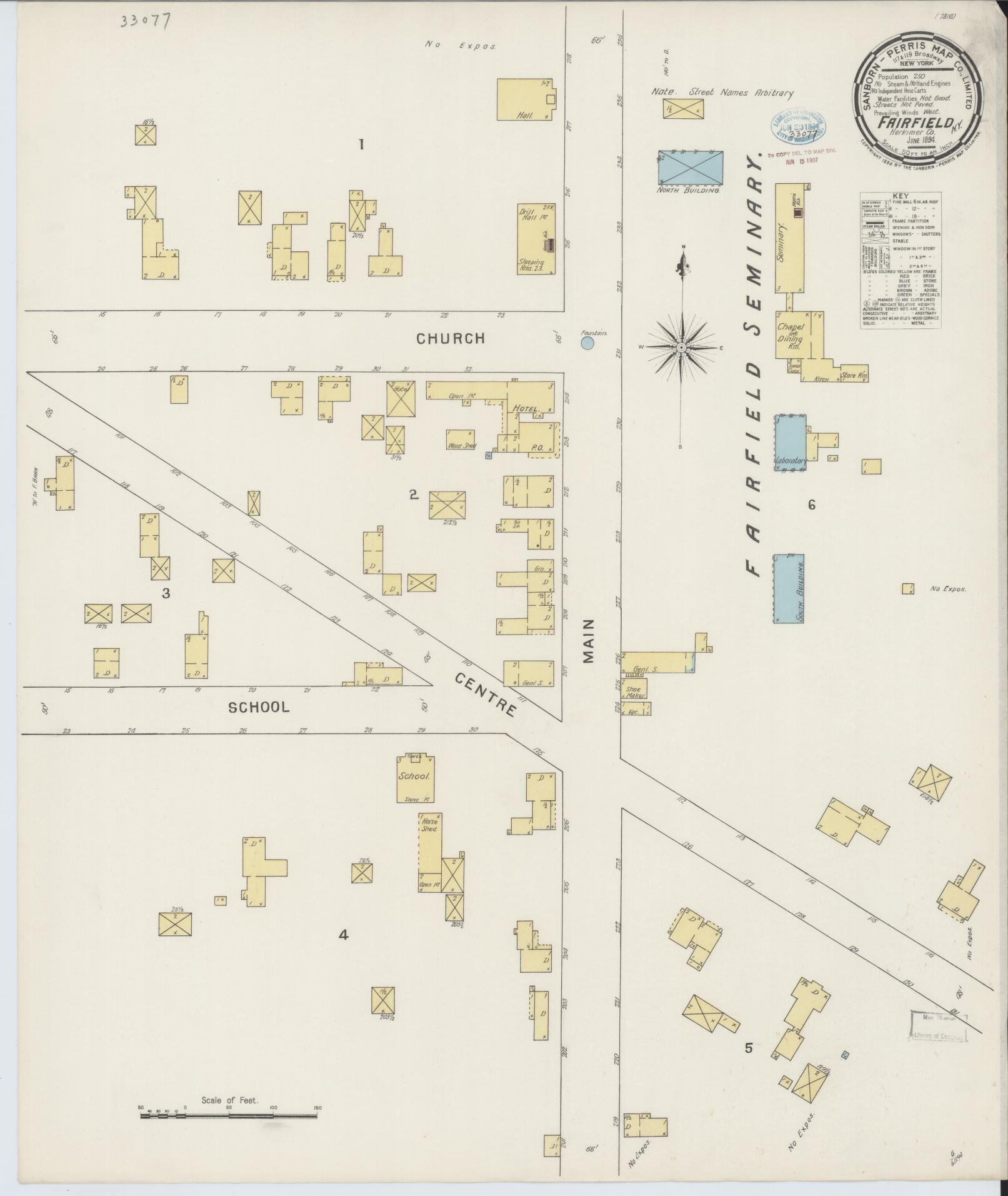 Sanborn Fire Insurance Map from Fairfield, Herkimer County, New York. (1894) – Historic Sanborn Fire Insurance Map Print
