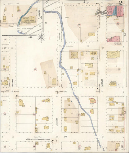 Sanborn Fire Insurance Map from Oakesdale, Whitman County, Washington (1931), Sheet #0002 - Complete Map Set gallery image, historic Sanborn map, vintage wall art, Washington Washington