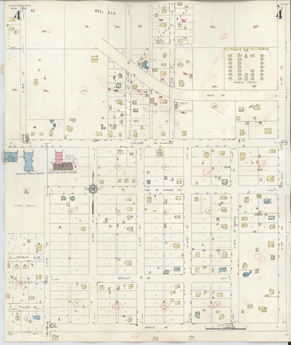 Sanborn Fire Insurance Map from Junction, Kimble County, Texas (1942), Sheet #0004 - Historic Sanborn Fire Insurance Map Print, vintage old map wall art, antique decor, genealogy gift, Texas Texas map