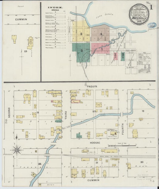Sanborn Fire Insurance Map from Waterville, Le Sueur County, Minnesota. (1894) – Map View