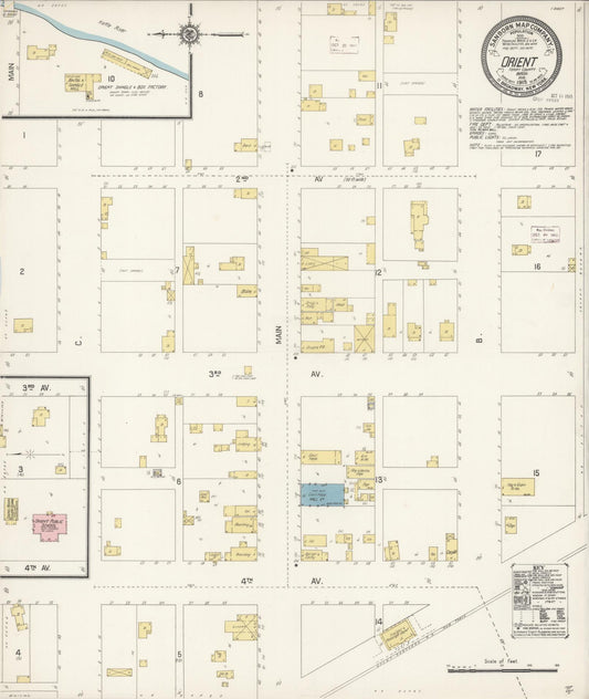 Sanborn Fire Insurance Map from Orient, Ferry County, Washington (1915), Sheet #0001 - Historic Sanborn Fire Insurance Map Print, vintage old map wall art, antique decor, genealogy gift, Washington Washington map