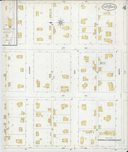 Sanborn Fire Insurance Map from Chatsworth, Livingston County, Illinois (1906), Sheet #0004 - Complete Map Set gallery image, historic Sanborn map, vintage wall art, Illinois Illinois
