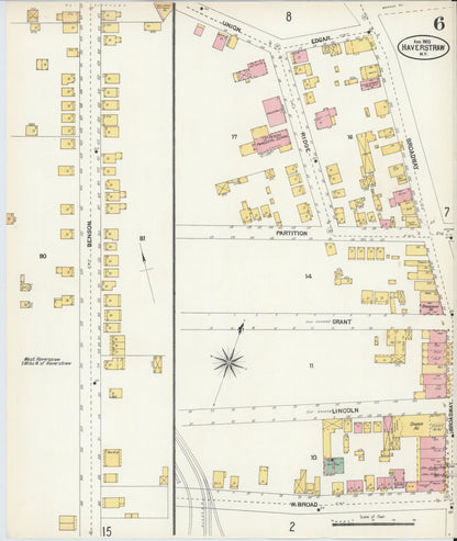 Sanborn Fire Insurance Map from Haverstraw, Rockland County, New York (1903), Sheet #0006 - Historic Sanborn Fire Insurance Map Print, vintage old map wall art, antique decor, genealogy gift, New York New York map