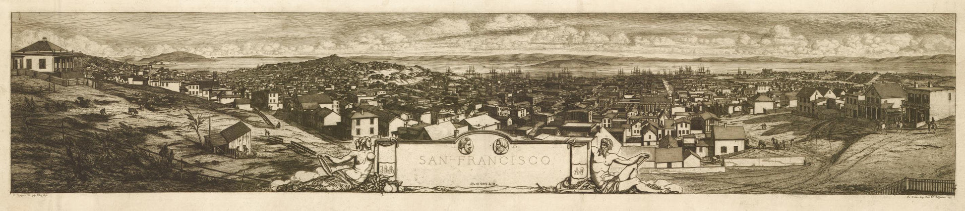 San Francisco. (1855) – Historic Bird’s-Eye View Panorama Print