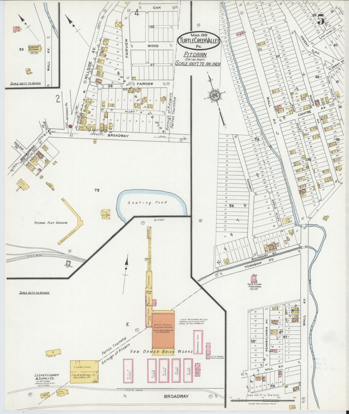 Sanborn Fire Insurance Map from Turtle Creek Valley, Allegheny County, Pennsylvania (1919), Sheet #0005 - Complete Map Set gallery image, historic Sanborn map, vintage wall art, Pennsylvania Pennsylvania