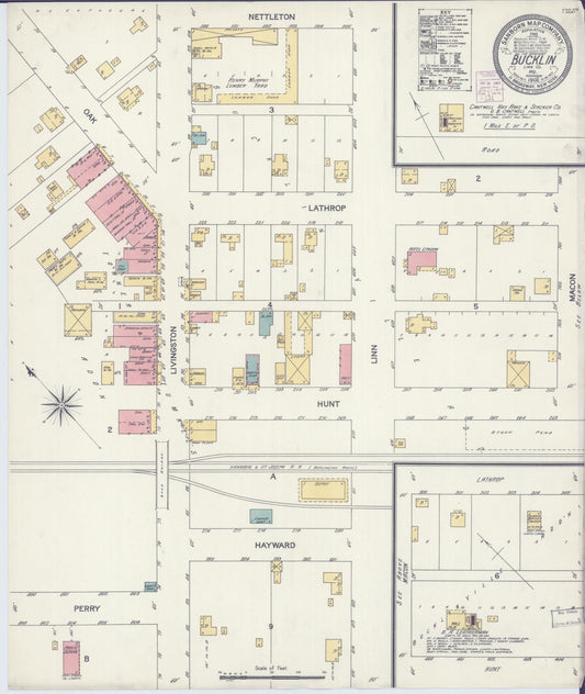 Sanborn Fire Insurance Map from Bucklin, Linn County, Missouri (1902), Sheet #0001 - Historic Sanborn Fire Insurance Map Print, vintage old map wall art, antique decor, genealogy gift, Missouri Missouri map