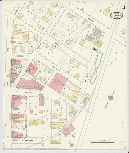 Sanborn Fire Insurance Map from Eldorado, Saline County, Illinois (1911), Sheet #0004 - Complete Map Set gallery image, historic Sanborn map, vintage wall art, Illinois Illinois