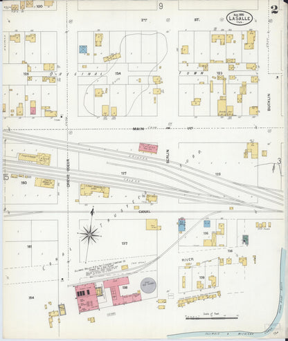 Sanborn Fire Insurance Map from La Salle, La Salle County, Illinois (1906), Sheet #0002 - Complete Map Set gallery image, historic Sanborn map, vintage wall art, Illinois Illinois