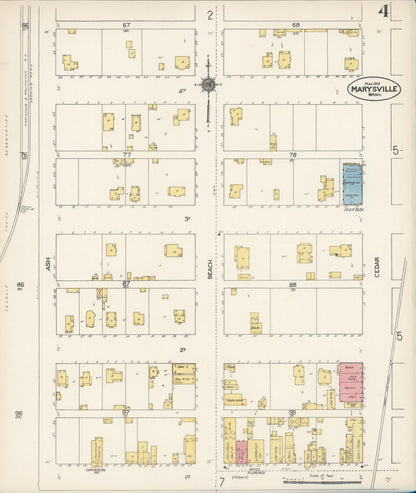 Sanborn Fire Insurance Map from Marysville, Snohomish County, Washington (1912), Sheet #0004 - Complete Map Set gallery image, historic Sanborn map, vintage wall art, Washington Washington