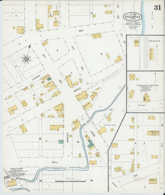 Sanborn Fire Insurance Map from Stillwater, Washington County, Minnesota (1904), Sheet #0031 - Historic Sanborn Fire Insurance Map Print, vintage old map wall art, antique decor, genealogy gift, Minnesota Minnesota map