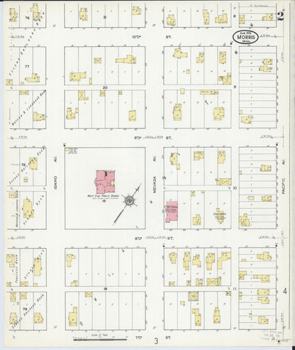 Sanborn Fire Insurance Map from Morris, Stevens County, Minnesota (1915), Sheet #0002 - Historic Sanborn Fire Insurance Map Print, vintage old map wall art, antique decor, genealogy gift, Minnesota Minnesota map