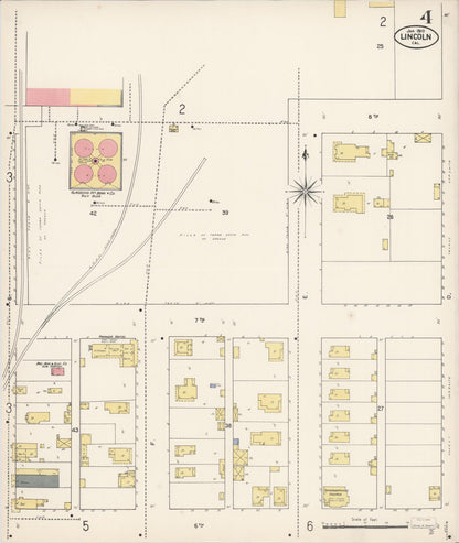 Sanborn Fire Insurance Map from Lincoln, Placer County, California (1910), Sheet #0004 - Complete Map Set gallery image, historic Sanborn map, vintage wall art, California California