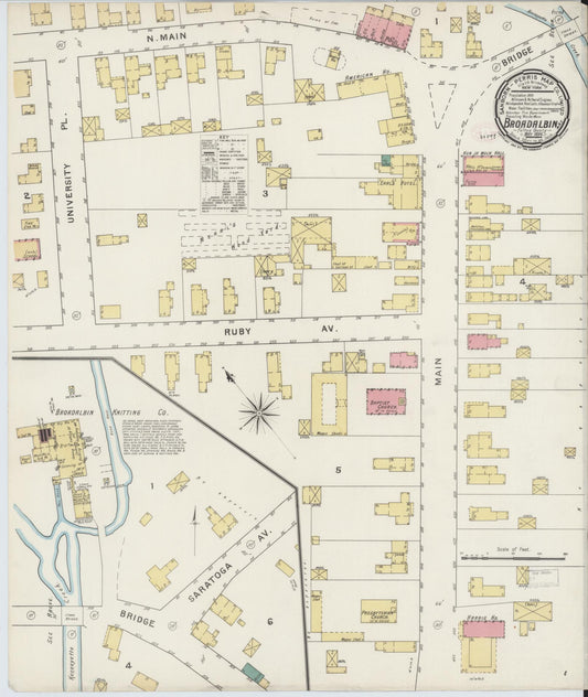 Sanborn Fire Insurance Map from Broadalbin, Fulton County, New York (1894), Sheet #0001 - Historic Sanborn Fire Insurance Map Print, vintage old map wall art, antique decor, genealogy gift, New York New York map