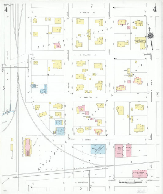 Sanborn Fire Insurance Map from Wynne, Cross County, Arkansas (1951), Sheet #0004 - Historic Sanborn Fire Insurance Map Print, vintage old map wall art, antique decor, genealogy gift, Arkansas Arkansas map