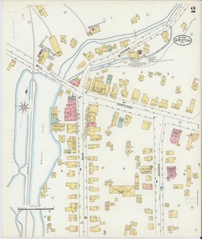Sanborn Fire Insurance Map from Groton, Tomkins County, New York (1898), Sheet #0002 - Complete Map Set gallery image, historic Sanborn map, vintage wall art, New York New York