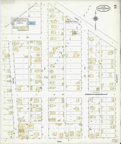 Sanborn Fire Insurance Map from Montezuma, Parke County, Indiana (1910), Sheet #0002 - Complete Map Set gallery image, historic Sanborn map, vintage wall art, Indiana Indiana
