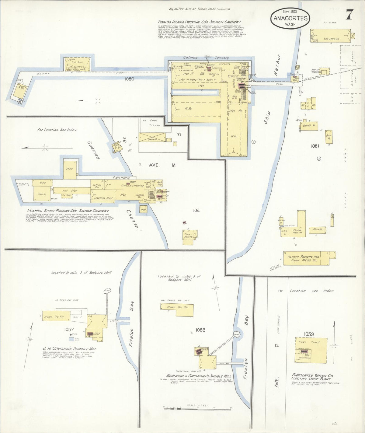 Sanborn Fire Insurance Map from Anacortes, Skagit County, Washington (1903), Sheet #0007 - Complete Map Set gallery image, historic Sanborn map, vintage wall art, Washington Washington