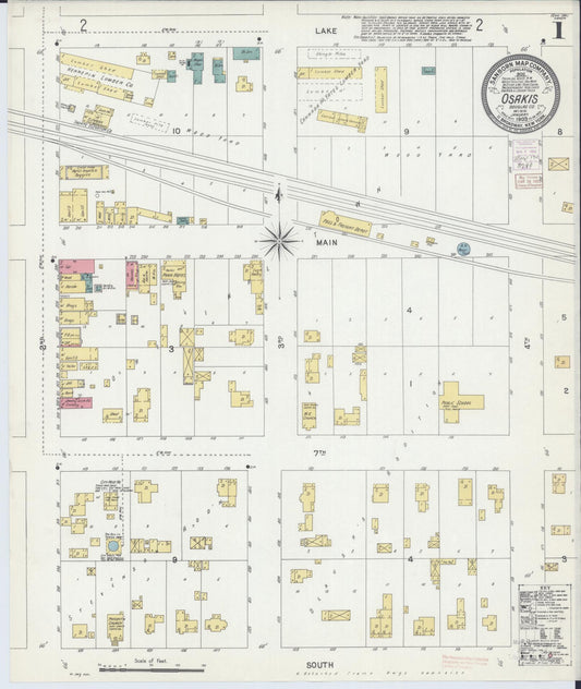 Sanborn Fire Insurance Map from Osakis, Douglas and Todd Counties, Minnesota (1903), Sheet #0001 - Historic Sanborn Fire Insurance Map Print, vintage old map wall art, antique decor, genealogy gift, Minnesota Minnesota map