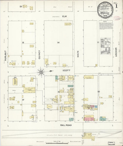 Sanborn Fire Insurance Map from Madison, Yolo County, California (1891), Sheet #0001 - Complete Map Set gallery image, historic Sanborn map, vintage wall art, California California