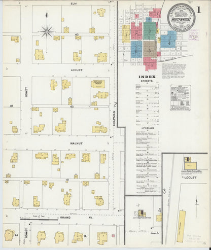 Sanborn Fire Insurance Map from Whitewright, Grayson County, Texas (1905), Sheet #0001 - Complete Map Set gallery image, historic Sanborn map, vintage wall art, Texas Texas