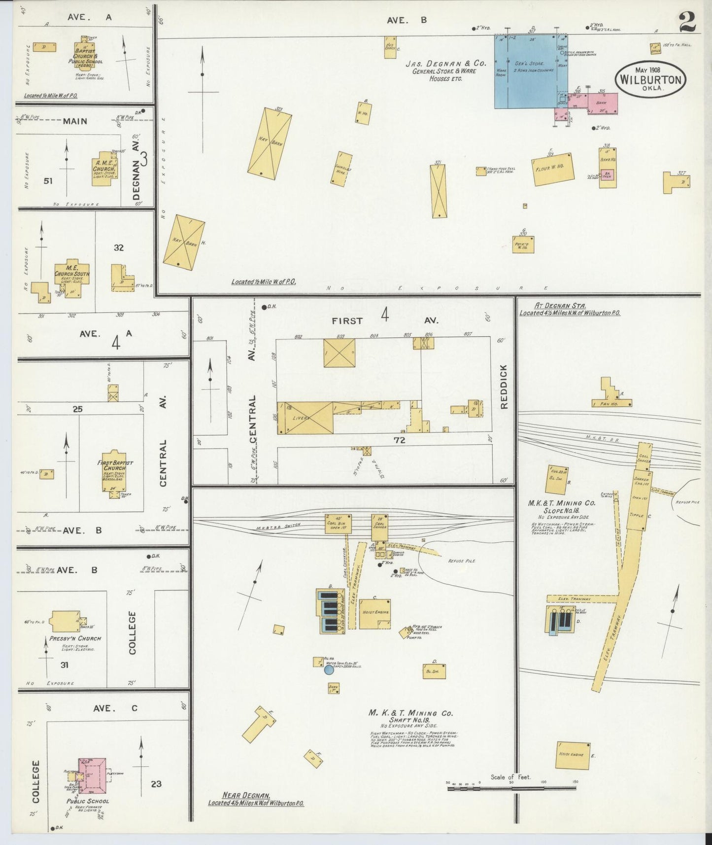 Sanborn Fire Insurance Map from Wilburton, Latimer County, Oklahoma (1908), Sheet #0002 - Historic Sanborn Fire Insurance Map Print, vintage old map wall art, antique decor, genealogy gift, Oklahoma Oklahoma map