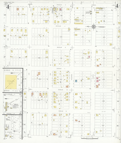Sanborn Fire Insurance Map from Levelland, Hockley County, Texas (1933), Sheet #0004 - Complete Map Set gallery image, historic Sanborn map, vintage wall art, Texas Texas