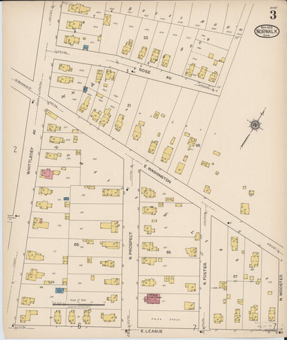 Sanborn Fire Insurance Map from Norwalk, Huron County, Ohio (1922), Sheet #0003 - Historic Sanborn Fire Insurance Map Print, vintage old map wall art, antique decor, genealogy gift, Ohio Ohio map