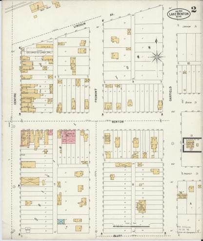 Sanborn Fire Insurance Map from Lake Benton, Lincoln County, Minnesota (1900), Sheet #0002 - Complete Map Set gallery image, historic Sanborn map, vintage wall art, Minnesota Minnesota
