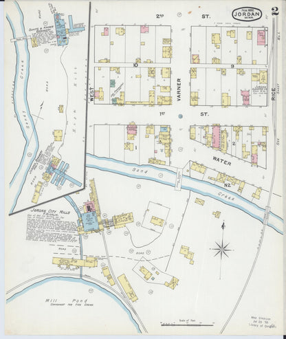 Sanborn Fire Insurance Map from Jordan, Scott County, Minnesota (1892), Sheet #0002 - Complete Map Set gallery image, historic Sanborn map, vintage wall art, Minnesota Minnesota