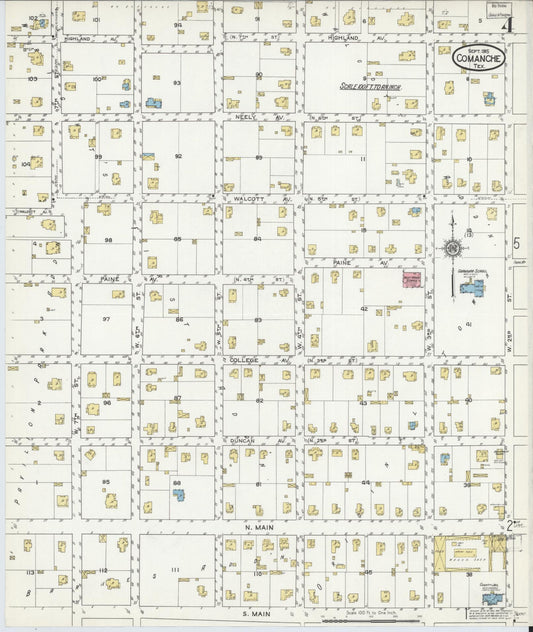 Sanborn Fire Insurance Map from Comanche, Comanche County, Texas (1915), Sheet #0004 - Historic Sanborn Fire Insurance Map Print, vintage old map wall art, antique decor, genealogy gift, Texas Texas map
