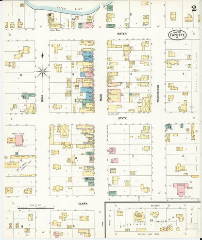 Sanborn Fire Insurance Map from Fayette, Fayette County, Iowa (1902), Sheet #0002 - Historic Sanborn Fire Insurance Map Print