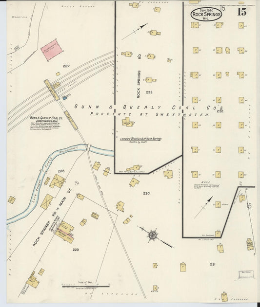 Sanborn Fire Insurance Map from Rock Springs, Sweetwater County, Wyoming (1920), Sheet #0015 - Historic Sanborn Fire Insurance Map Print, vintage old map wall art, antique decor, genealogy gift, Wyoming Wyoming map