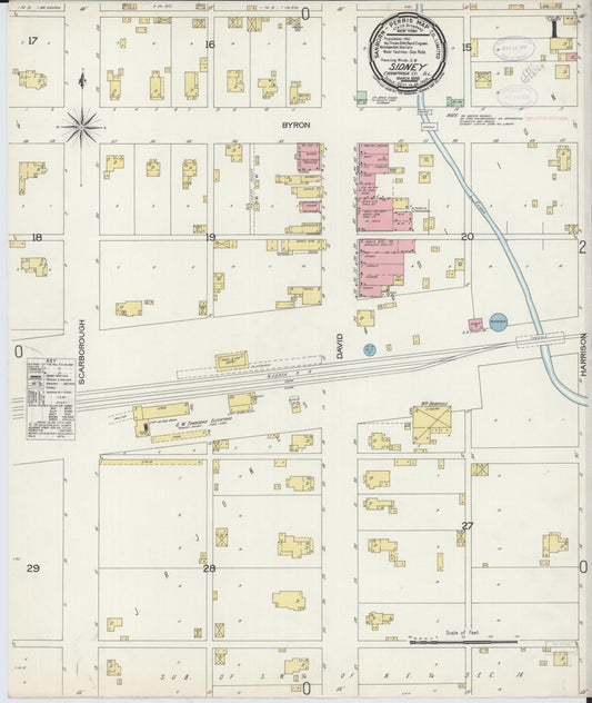 Sanborn Fire Insurance Map from Sidney, Champaign County, Illinois (1898), Sheet #0001 - Historic Sanborn Fire Insurance Map Print, vintage old map wall art, antique decor, genealogy gift, Illinois Illinois map