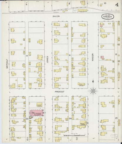 Sanborn Fire Insurance Map from Amboy, Lee County, Illinois (1892), Sheet #0004 - Complete Map Set gallery image, historic Sanborn map, vintage wall art, Illinois Illinois