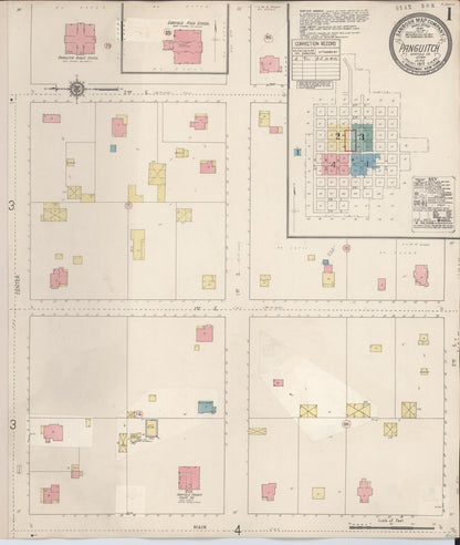 Sanborn Fire Insurance Map from Panguitch, Garfield County, Utah (1931), Sheet #0001 - Complete Map Set gallery image, historic Sanborn map, vintage wall art, Utah Utah