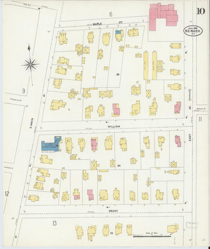 Sanborn Fire Insurance Map from Newark, Wayne County, New York (1906), Sheet #0010 - Complete Map Set gallery image, historic Sanborn map, vintage wall art, New York New York