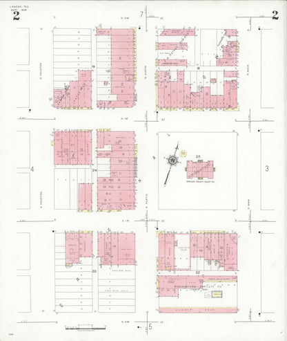 Sanborn Fire Insurance Map from Lamesa, Dawson County, Texas (1939), Sheet #0002 - Historic Sanborn Fire Insurance Map Print, vintage old map wall art, antique decor, genealogy gift, Texas Texas map