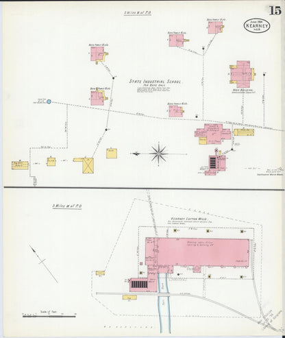 Sanborn Fire Insurance Map from Kearney, Buffalo County, Nebraska (1904), Sheet #0015 - Complete Map Set gallery image, historic Sanborn map, vintage wall art, Nebraska Nebraska