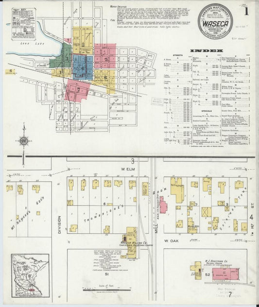 Sanborn Fire Insurance Map from Waseca, Waseca County, Minnesota. (1919) – Map View