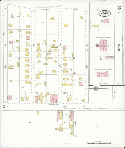Sanborn Fire Insurance Map from Midvale, Salt Lake County, Utah (1911), Sheet #0003 - Historic Sanborn Fire Insurance Map Print, vintage old map wall art, antique decor, genealogy gift, Utah Utah map