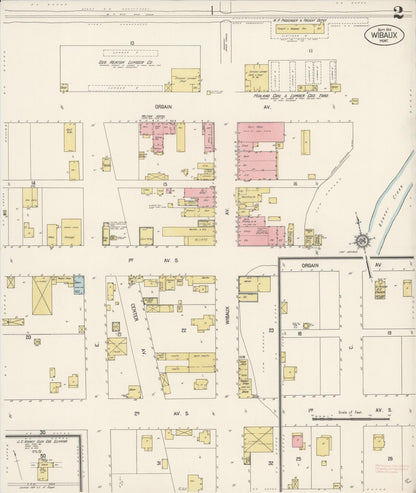 Sanborn Fire Insurance Map from Wibaux, Wibaux County, Montana (1914), Sheet #0002 - Complete Map Set gallery image, historic Sanborn map, vintage wall art, Montana Montana
